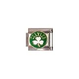 Clearly Charming Boston Celtics Clover National Basketball Association NBA Italian Charm Fully Licnesed ProCharm