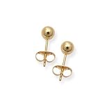 14k Yellow Gold Medium (M) Size 4mm Ball Perfect Fit Stud Earrings, Hypoallergenic Jewelry