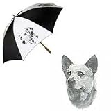Australian Cattle Dog Umbrella by Porcelain by Rosalinde (60' Arc)