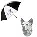 Australian Cattle Dog Umbrella by Porcelain by Rosalinde (60' Arc)