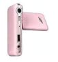 Isonic Snapbox DV747PK 12 MP 2.5-Inch LCD Remote Control 8x Digital Zoom Pink Retro Leather-Like Design Multifunctional Camera
