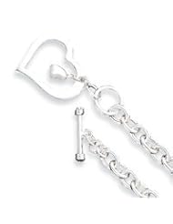 Sterling Silver Heart Necklace QG1442-18"