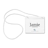Name Badges, Hanging Style, 3"x4", 50/BX, Plain White