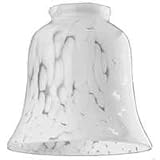 Ceiling Fan Light Shade with White on Clear Design 21RCv F21ZL. SL160 Ceiling Fan Light Shade with White on Clear Design