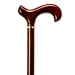 Extra Tall Wood Cane With Derby Handle and Collar Rosewood Stain