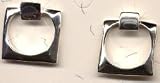 Square Drop Sterling Silver Earrings 3.4g