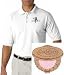 Men's polo shirt with embroidered image of: powder compact