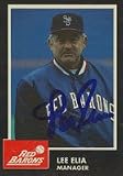 Lee Elia, Scranton/W-B Red Barons - Phillies Affiliate Autographed Card