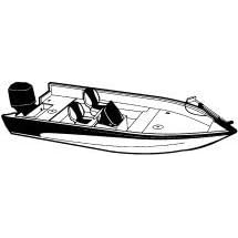 Carver Trailerable Boat Cover for V-Hull Outboard Fishing Boats With Side Console by