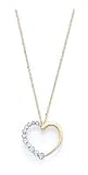 14k Two-Tone Heart Journey Necklace Pendant
