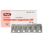 Rugby Acetaminophen Suppositories 325mg *Compare to Feverall*