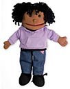 Small Puppet Buddie Girl Puppet (Dark Skin Tone)