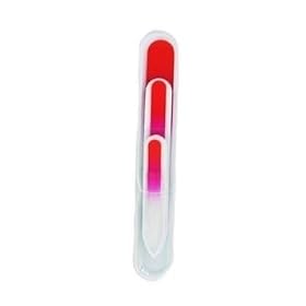 3 sizes of Colored Crystal Glass Manicure / Nail Files in White Sheath