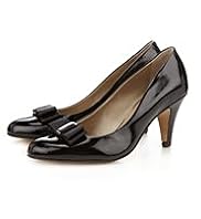 Leather High Heel Court Shoes