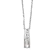 14k White Gold & Diamond Journey Pendant Necklace- 18" (0.25ctw)
