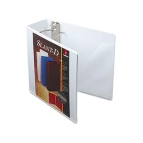 ClearVue Premium SlantD Vinyl Presentation Binder 4 Capacity White
