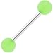 Neon Green GLOW in the DARK Barbell Tongue Ring