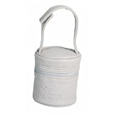 Tuc Tuc Pacifier Keeper Pod Case. Faux Leather. Natural Collection. Grey.