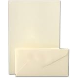 Ecruwhite Kid Finish Monarch Sheets and Envelopes