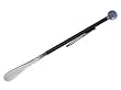 FootFitter Deluxe Long-Handled Shoe Horn Sphere Clear 28"