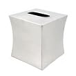 Boutique Size Tissue Box Cover - Brushed Stainless Steel