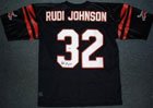 Rudi Johnson Signed Cincinnati Bengals Prostyle Jersey