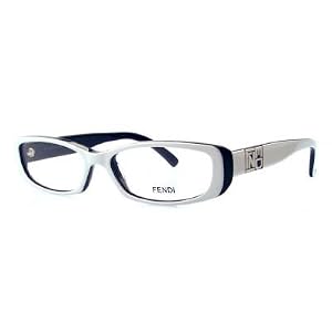 Authentic Fendi Eyeglasses 767 WHITE ON BLACK 961