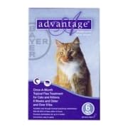 Advantage Once-A-Month Topical Flea Treatment for Cats & Kittens Over 9 Pounds  (6 Applications)