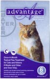 Advantage Once-A-Month Topical Flea Treatment for Cats Over 9 Lbs (6 Applications)