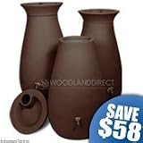 Cascata Rain Barrel Chocolate - 65 Gallons - Trio Value Kit