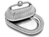Wilton Armetale Flutes and Pearls Butter Dish with Lid