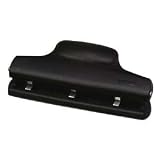 Master 3020B Heavy-duty adjustable ergonomic three-hole punch, 9/32 dia., black