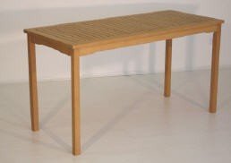 CAROLINA Rechtecktisch 140x60x74 Gartentisch Holz Tisch