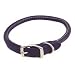Circle T Rolled Leather Collar in Black