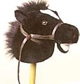 Plush Black Giddy Pony Stick Horse 37