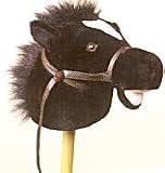 Plush Black Giddy Pony Stick Horse 37
