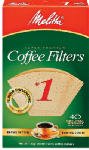 Melitta 620122 40 Count #1 Natural Brown Cone Coffee Filters