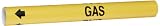 Brady 4067-A B-915 Coiled Printed Plastic Sheet, Black on Yellow BradySnap-On Pipe Marker for 3/4