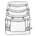 Click here to buy Ten Pocket Leather Carpenter's Nail and Tool Bag by Custom Leather Craft.