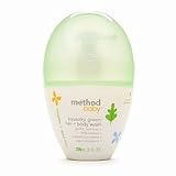 21RGEy%2BtQXL. SL160  method baby Squeaky Green Hair + Body Wash, Rice Milk + Mallow 8 fl oz (236 ml)