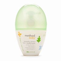 methodbabySqueakyGreenHair+BodyWash,RiceMilk+Mallow8floz(236ml)