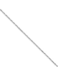 14k Gold White Gold 1mm Twisted Box Chain 24 Inches