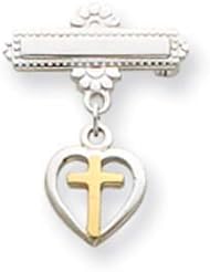 Sterling Silver & Vermeil Cross Pin