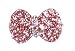 Pink Austrian Crystal Rounded Bow Hair Clip Barrette
