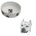 American Staffordshire Terrier Paw Print Bowl, Porcelain by Rosalinde (7 in. x 2.5 in. deep)