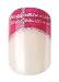 Party Nails Pre-glued 2x Sets of 12 Nails Each Pack Total of 24 Nails in Color Red Tip Sparkle #88512 + A-viva Eco Nail File
