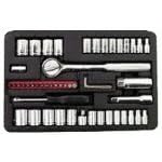 Olympia Industrial 09-915 50-Piece 1/4-Inch and 3/8-Inch Driver Socket Set