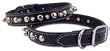 Omni Pet Leather Dog Collar - Black Spikes 12"