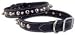 Omni Pet Leather Dog Collar - Black Spikes 14