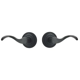 Baldwin 5455.102.FD Wave Full Dummy Lever Entry Set, Oil Rubbed Bronze by Baldwin